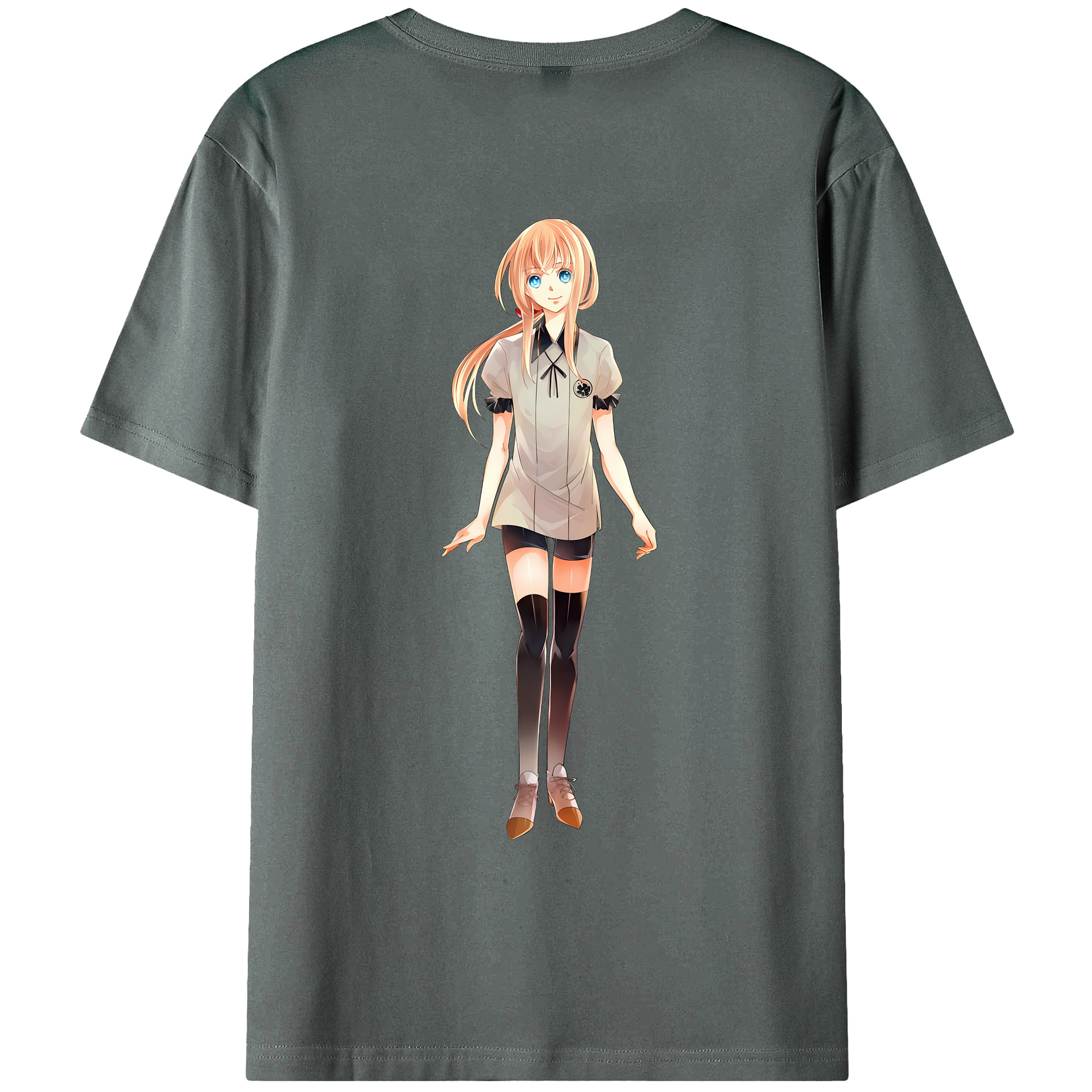 （画像用） 刀剣乱舞 Touken Ranbu 綿100％ メンズ半袖Tシャツ（バックプリント） 通気性